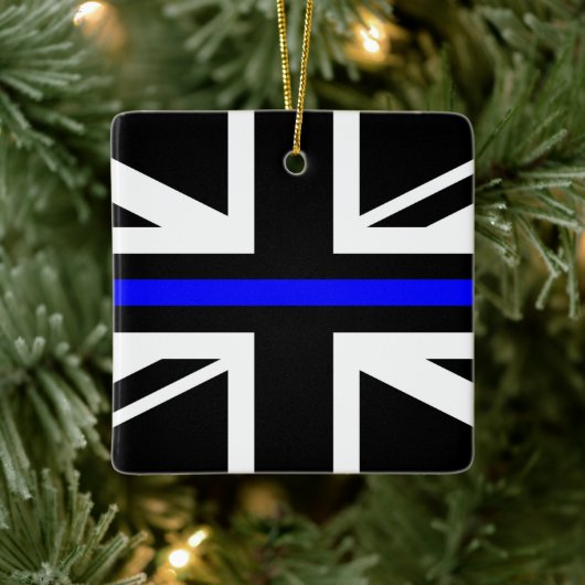 Thin Blue Line - UK Keramikornament (Baum)