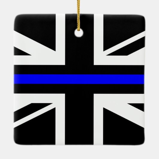 Thin Blue Line - UK Keramikornament (Rückseite)