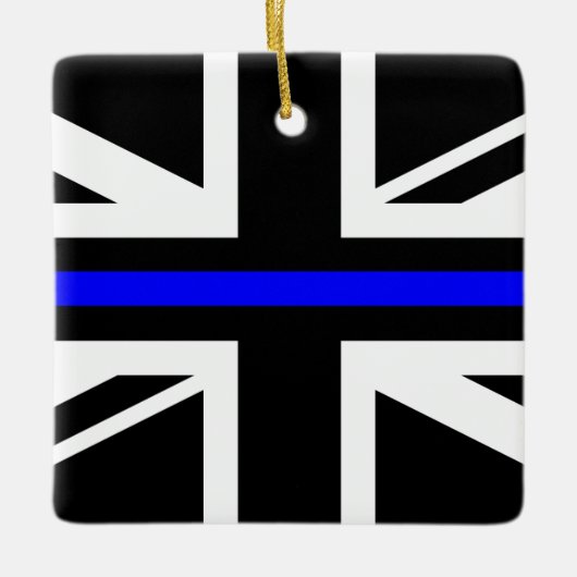 Thin Blue Line - UK Keramikornament (Vorderseite)