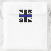 Thin Blue Line - UK Quadratischer Aufkleber (Tasche)