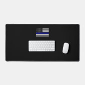 Thin Blue Line und American Flag Schreibtischunterlage (Tastatur & Maus)