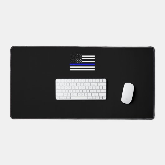 Thin Blue Line und American Flag Schreibtischunterlage (Tastatur & Maus)