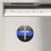 Thin Blue Line und Crystal Cross Magnet (In Situ (Geschirrspüler))