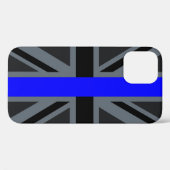 Thin Blue Line Union Jack Case-Mate iPhone Hülle (Rückseite (Horizontal))