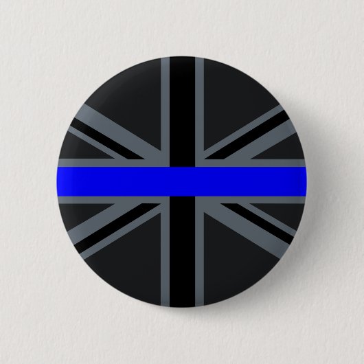Thin Blue Line Union Jack Decor Button (Vorderseite)