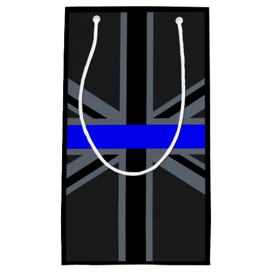 Thin Blue Line Union Jack Decor Kleine Geschenktüte (Vorderseite)