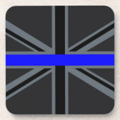 Thin Blue Line Union Jack Decor Untersetzer (Vorderseite)