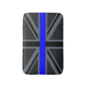 Thin Blue Line Union Jack Design Badematte (Vorderseite Vertikal)