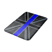 Thin Blue Line Union Jack Design Badematte (Schrägansicht)