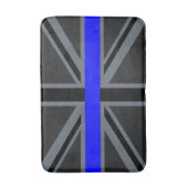 Thin Blue Line Union Jack Design Badematte (Vorderseite Vertikal)