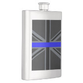 Thin Blue Line Union Jack Design Flachmann (Rechts)