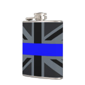 Thin Blue Line Union Jack Design Flachmann (Links)