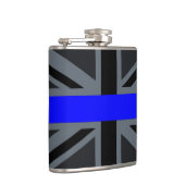 Thin Blue Line Union Jack Design Flachmann (Rechts)