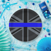 Thin Blue Line Union Jack Design Pappteller (Party)