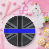 Thin Blue Line Union Jack Design Pappteller (Party)