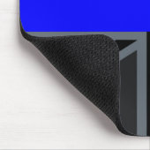 Thin Blue Line Union Jack Grafik Mousepad (Ecke)