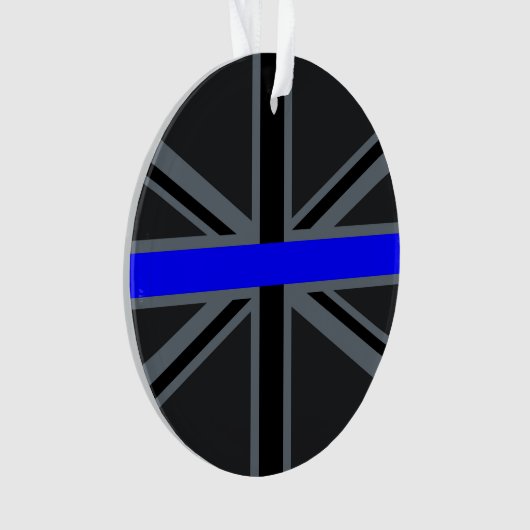 Thin Blue Line Union Jack Ornament (Vorderseite)