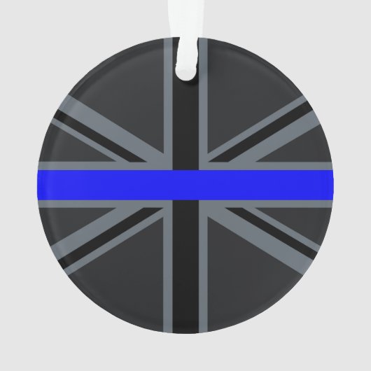 Thin Blue Line Union Jack Ornament (Rückseite)