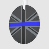 Thin Blue Line Union Jack Ornament (Vorderseite)