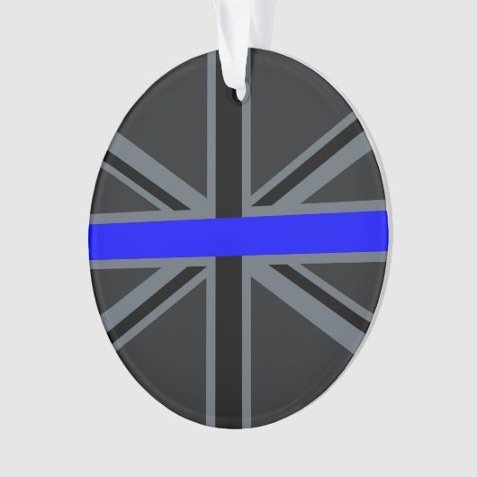 Thin Blue Line Union Jack Ornament (Vorderseite)