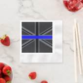 Thin Blue Line Union Jack Serviette (Beispiel)