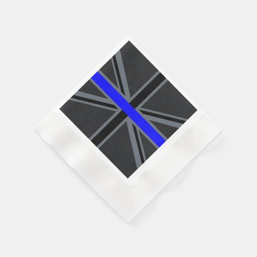 Thin Blue Line Union Jack Serviette (Ecke)