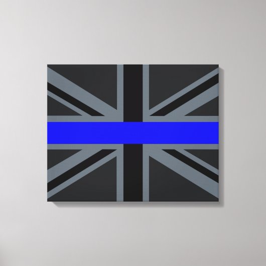 Thin Blue Line Union Jack Style Leinwanddruck (Vorderseite)
