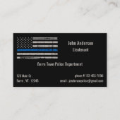 Thin Blue Line - US-amerikanische Flaggenpolizei Visitenkarte (Vorderseite)