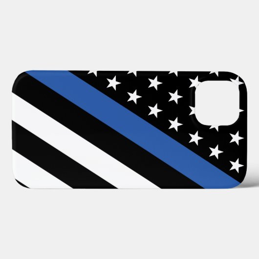 Thin Blue Line US Flagge Case-Mate iPhone Hülle (Rückseite (Horizontal))