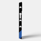 Thin Blue Line US Flagge Case-Mate iPhone Hülle (Rückseite / Rechts)
