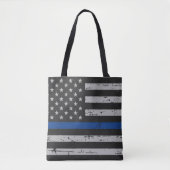 Thin Blue Line USA Flag - Polizeibeamte Tasche (Vorderseite)