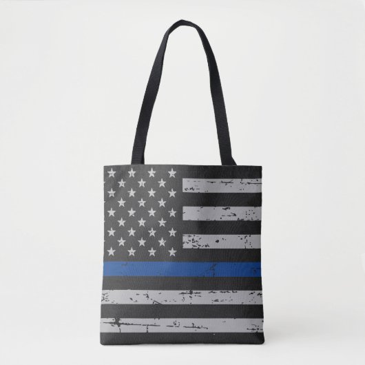 Thin Blue Line USA Flag - Polizeibeamte Tasche (Vorderseite)