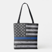 Thin Blue Line USA Flag - Polizeibeamte Tasche (Rückseite)