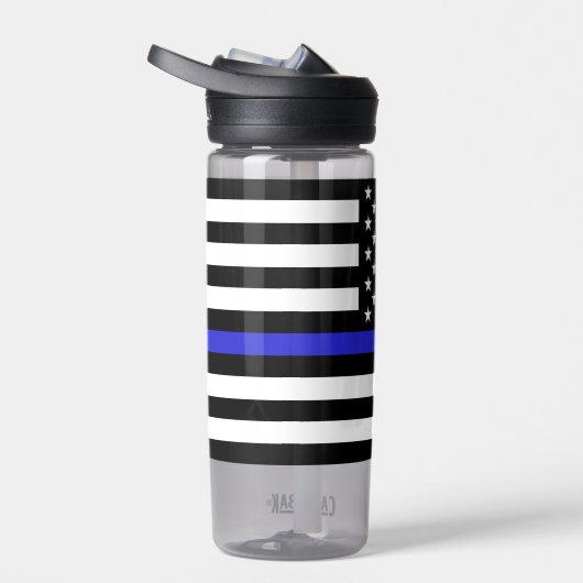 Thin Blue Line & USA personalisierte Polizeiflagge Trinkflasche (Rechts)