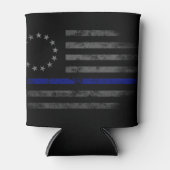 THIN BLUE LINE Vintage Betsy Ross Flag Dosenkühler (Vorderseite)
