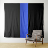 Thin Blue Line Wandteppich (Beispiel (Horizontal))