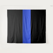 Thin Blue Line Wandteppich (Vorderseite (Horizontal))