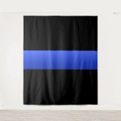 Thin Blue Line Wandteppich (Vorderseite)