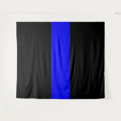 Thin Blue Line Wandteppich (Vorderseite (Horizontal))