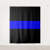 Thin Blue Line Wandteppich (Vorderseite)