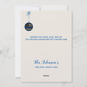 Thin Blue Line Weihnachten - Polizeifamilie (Rückseite)