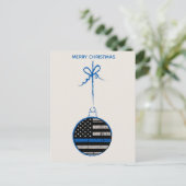 Thin Blue Line Weihnachten - Polizeifamilie (Stehend Vorderseite)