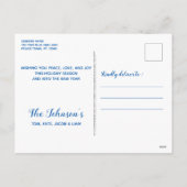 Thin Blue Line Weihnachtsstrafpolizei Feiertagspostkarte (Rückseite)