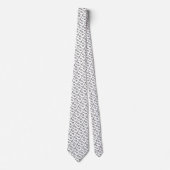 Thin Blue Line White Handcuff Keys Neck Tie Krawatte (Vorderseite)