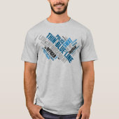 Thin Blue Line Word Cloud-T - Shirt (Vorderseite)