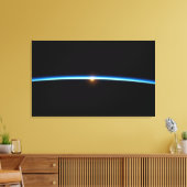 Thin Blue Line Wrapped Canvas Print Leinwanddruck (Insitu (Wohnzimmer))