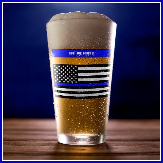 [Thin Blue Line] Zurück zum Blue Police Pint SVG Glas