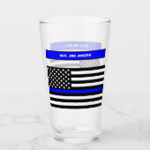 [Thin Blue Line] Zurück zum Blue Police Pint SVG Glas (Vorderseite)