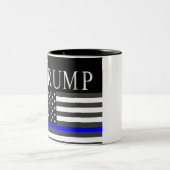 Thin Blue Line Zweifarbige Tasse (Mittel)