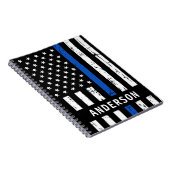 Thin Blue LinePersonalized Police Officer Notebook Notizblock (Rechte Seite)